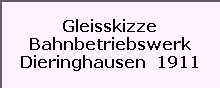 Gleisskizze

Bahnbetriebswerk

Dieringhausen  1911