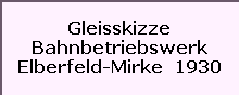 Gleisskizze

Bahnbetriebswerk

Elberfeld-Mirke  1930